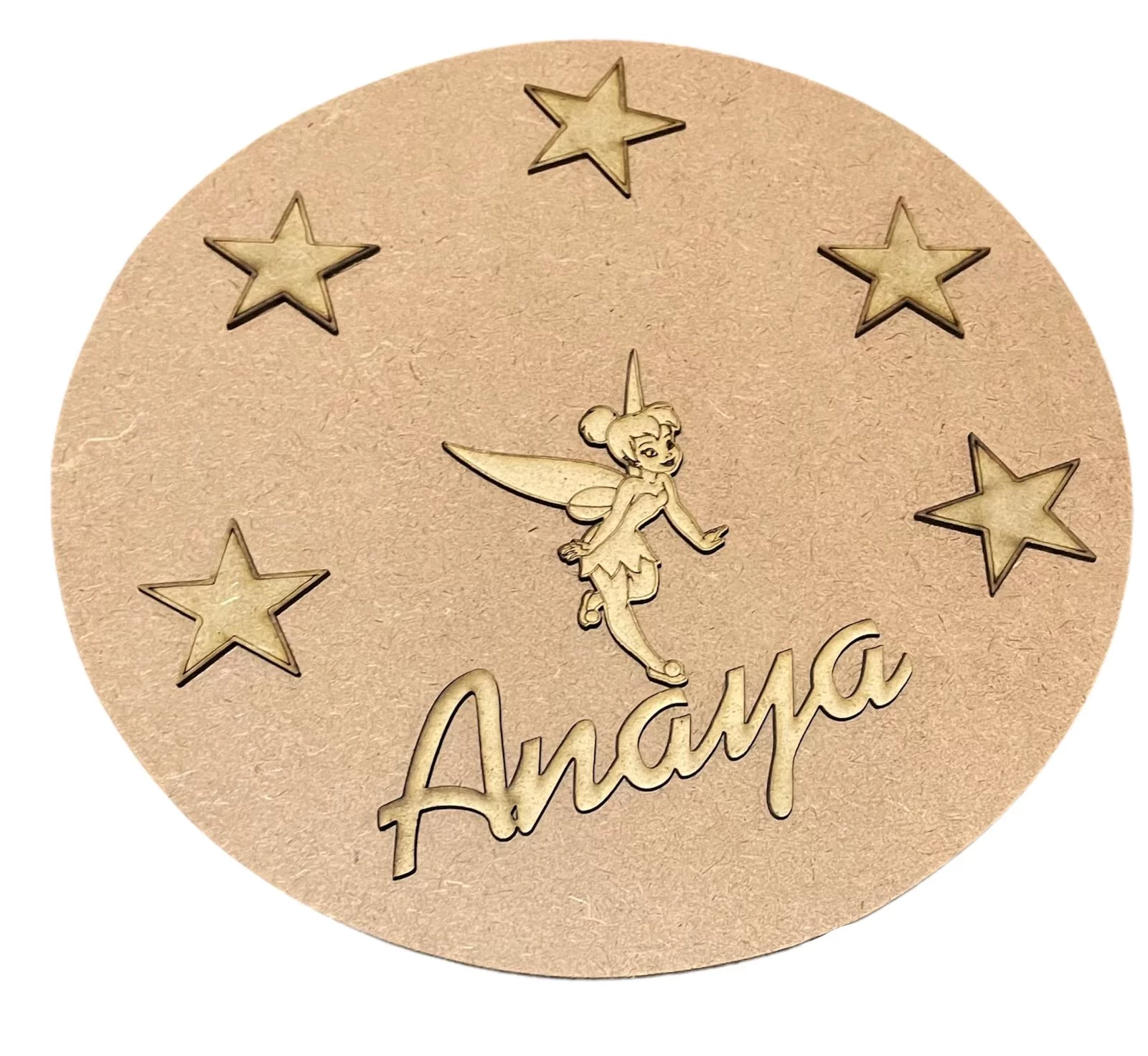 Customised Tinker Bell Kids Name Plate